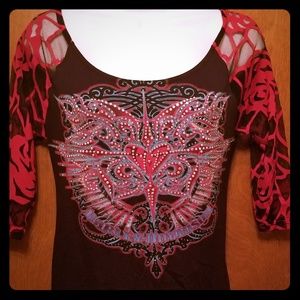 Harley Davidson Lace Bling Shirt Sz S